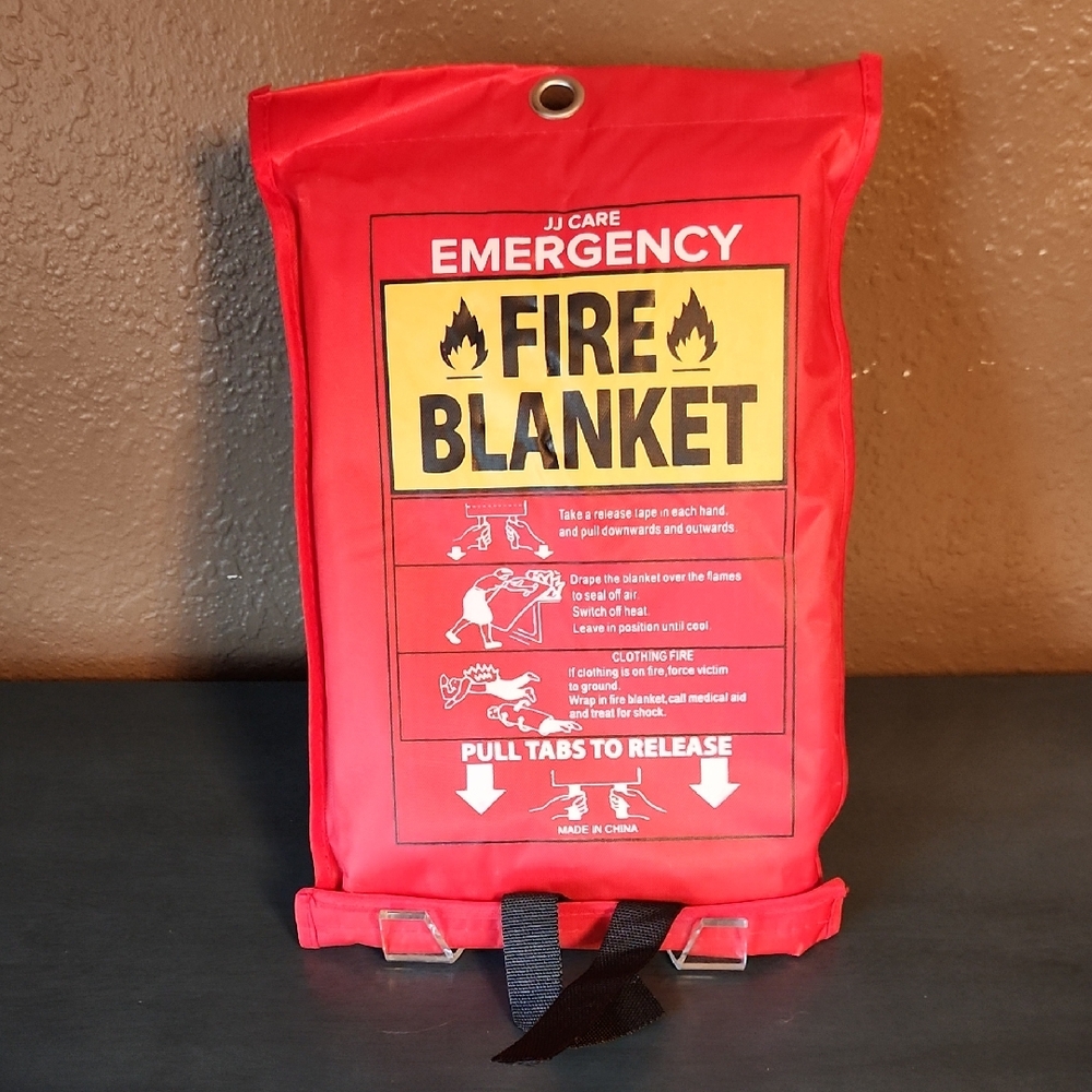 Red Emergency Fire Blanket